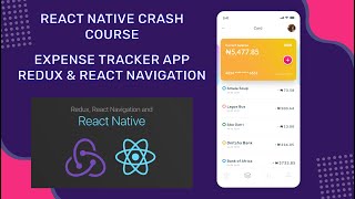 Expense Tracker React Native App  React Navigation amp Redux [upl. by Tadeo]