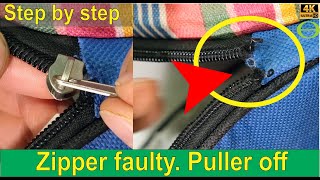 How to fix a faulty zipper Puller has come off and tape unravelling [upl. by Line]