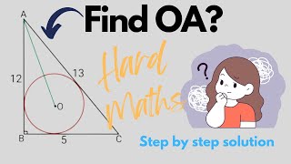 How to solve this hard geometry problem Find OA Learn this trick geometry math mathematics [upl. by Tadeo]