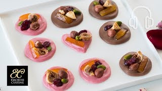 Chocolate Mendiants Ruby color Recipe チョコレートマンディアンの作り方 [upl. by Poland764]