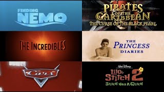 Walt Disney Pictures movies title cards from trailers 20002006 [upl. by Alvin]