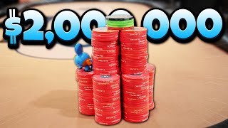 QUAD ACES at THE LODGE 2M MAIN EVENT DAY 2  Poker Vlog 223 [upl. by Eemiaj]