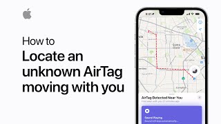 How to locate an unknown AirTag moving with you on iPhone  Apple Support [upl. by Paz940]