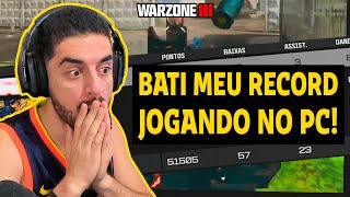 RECORD EVOLUINDO JOGANDO NO PC JÁ BATI MEU RECORD  WARZONE [upl. by Yentroc347]