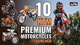 New KTM Motorcycle Launches  10 Models Launched  ADVs HyperNakeds Motocross Enduros [upl. by Krissy996]