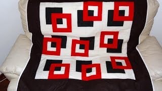 Manta colcha ou panô Os quadrados How to sew a patchwork quilt top blanket or wall hanging [upl. by Eahsan]