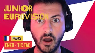 JUNIOR EUROVISION 2021 🇫🇷 FRANCE REACTION  ENZO  TIC TAC ⚠ WINNER ALERT ⚠ [upl. by Yttiy]