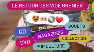 LE RETOUR DES VIDE GRENIER 🤩 Plein de Trouvailles ❤️🐽 Dvd Magazines Jouets Pop Culture [upl. by Dde]