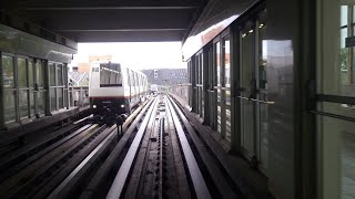 Métro Trajet entre Gare Lille Flandres ➜ 4 Cantons en MATRA VAL 206  HP44 [upl. by Imerej]