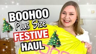 BOOHOO HAUL  Festive Plus Size Fashion [upl. by Ijat]