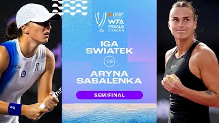 Iga Swiatek vs Aryna Sabalenka  2023 WTA Finals Semifinal  WTA Match Highlights [upl. by Kcirre765]