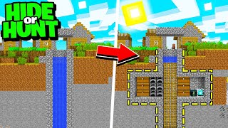 finding a SECRET Minecraft Base in a Village WELL Hide Or Hunt [upl. by Salisbury]