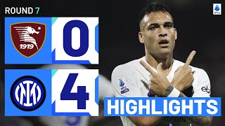 SalernitanaInter 04  Lautaro scores four in 30 minutes Goals amp Highlights  Serie A 202324 [upl. by Ahsilaf448]