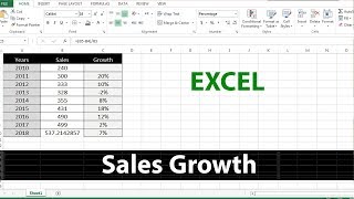 How to Calculate Sales Growth in Excel [upl. by Aicnelev82]