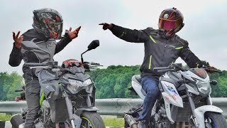 Kawasaki Z900 Vs Suzuki GSXS750  Race Till Full Potential [upl. by Ahtenak]