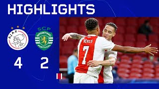 18 points  𝐇𝐈𝐒𝐓𝐎𝐑𝐘 ⚪️🔴⚪️  Highlights Ajax  Sporting CP  UEFA Champions League [upl. by Ayoj]