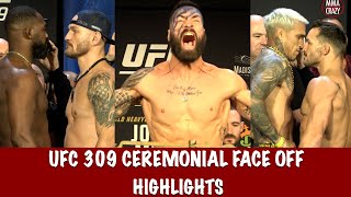 UFC 309 Ceremonial FINAL Face off Highlights [upl. by Mildrid]