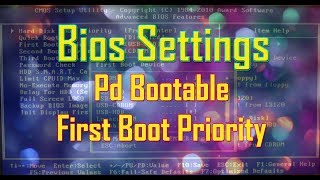 Bios setting Pd bootable first boot priority [upl. by Argus]