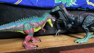 Tarbosaurus vs Therizinosaurus Dinosaur Stop Motion Animation [upl. by Bronny]