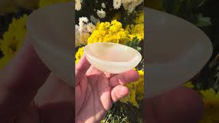 Perfect Mini Selenite Bowl to charge your crystals httpsnenascrystalshop1etsycom [upl. by Terrill]