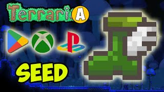 Terraria how to get HERMES BOOTS fast SEED for 14495 Android XBOX One PS 4 Switch EASY [upl. by Pickford]