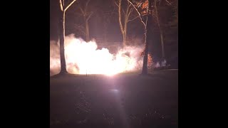 Tree falls on power lines in Lynnfield [upl. by Giardap]