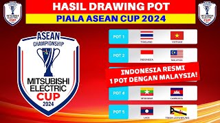 RESMI TIMNAS INDONESIA 1 POT DENGAN MALAYSIA  Hasil Drawing Pembagian POT Piala ASEAN 2024 [upl. by Tterb]