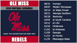 2024 Ole Miss Rebels Football Schedule [upl. by Edak]