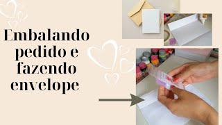 fazendo envelope e embalando adesivos adesivos envelope embalagemadesivos unhas [upl. by Oigile647]