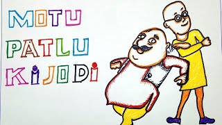 how to draw motu patlu  easy motu patlu drawing [upl. by Airtemad645]