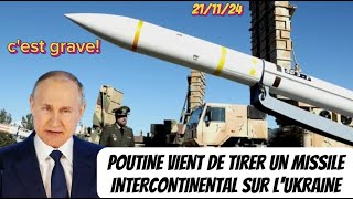 🛑Cest grave  POUTINE EST FINALEMENT PASSÉ A L ACTE lUkraine est en pleure [upl. by Inaej588]