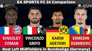 Coman vs Grifo vs Adeyemi vs DemirovicBundesliga Germany Top Left MidfieldersEA FC24 Comparison [upl. by Snowman]