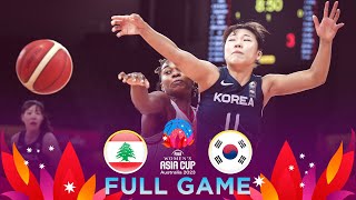 Lebanon v Korea  Full Basketball Game  FIBA Womens Asia Cup 2023  Division A [upl. by Orelle]