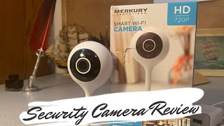 Merkury Smart WiFi Camera Review HD 720P Security Camera with Motion Alerts through Geenie App [upl. by Haidedej]