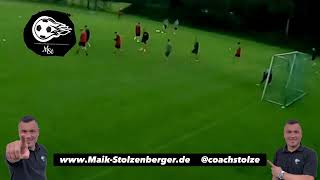 Fussballtraining Torschusstraining  Flanken von Außen mit Gegnerdruck [upl. by Laeria791]