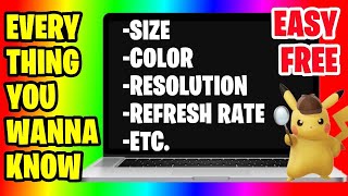 How to Check the Specs of Screen for Laptop  Response Time  Color  Refresh Rate [upl. by Avictor]