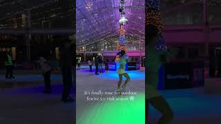 Outdoor ice rinks are BACK😍❄️ figureskating [upl. by Sessylu]