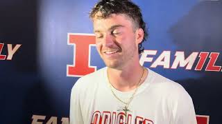 EIU postgame Illinois quarterback Luke Altmyer [upl. by Nabalas545]