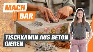 Mit Beton einen Tischkamin bauen  OBI [upl. by Aivax]