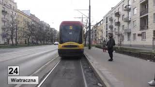 Tramwaje Warszawa 2024 Linia 24 [upl. by Nnaacissej709]