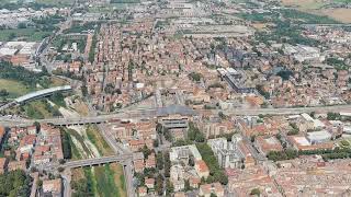 Parma Italy The historical center of Parma Railway station  Parma Panorama of the city from [upl. by Byrle]