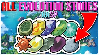 ALL EVOLUTIONS STONES IN BDSP [upl. by Savanna]