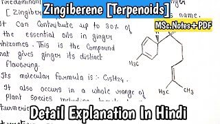 Zingiberene Terpenoids   Basic Properties  Structure Elucidation  Synthesis Application  MSc [upl. by Lucilla]