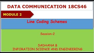 VTU DC 18CS46 M2 L2 LINE CODING SCHEMES [upl. by Fenner213]