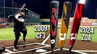 DEMARINI CF3 2009 vs DEMARINI ZOA  Baseball Bat Review [upl. by Ardiedak]