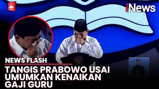 FULL Momen Tangis Prabowo Pecah usai Umumkan Kenaikan Gaji Guru di Peringatan Hari Guru Nasional [upl. by Hpesojnhoj239]