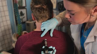 ASMR Chiropractor Neck amp Back Adjustment  Joint Cracks  Real Person amp Patient POV [upl. by Leilamag]