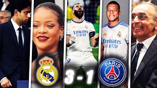 LES ÉNORMES RÉACTIONS REAL MADRID 31 PSG  BENZEMA ÉTEINT MBAPPÉ NASSER SE BAT AVEC LARBITRE [upl. by Yelloh449]