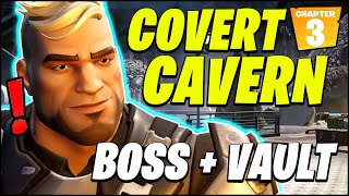 COVERT CAVERN BOSS amp VAULT Location Fortnite GROTTO v2 Gameplay [upl. by Akimot]