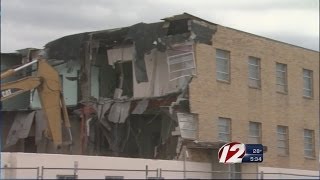 Cranston Police Station demolition [upl. by Dyrrej]